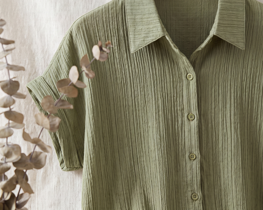 Thrifted Find: Emery Rose Textured Sage Green Button-Down