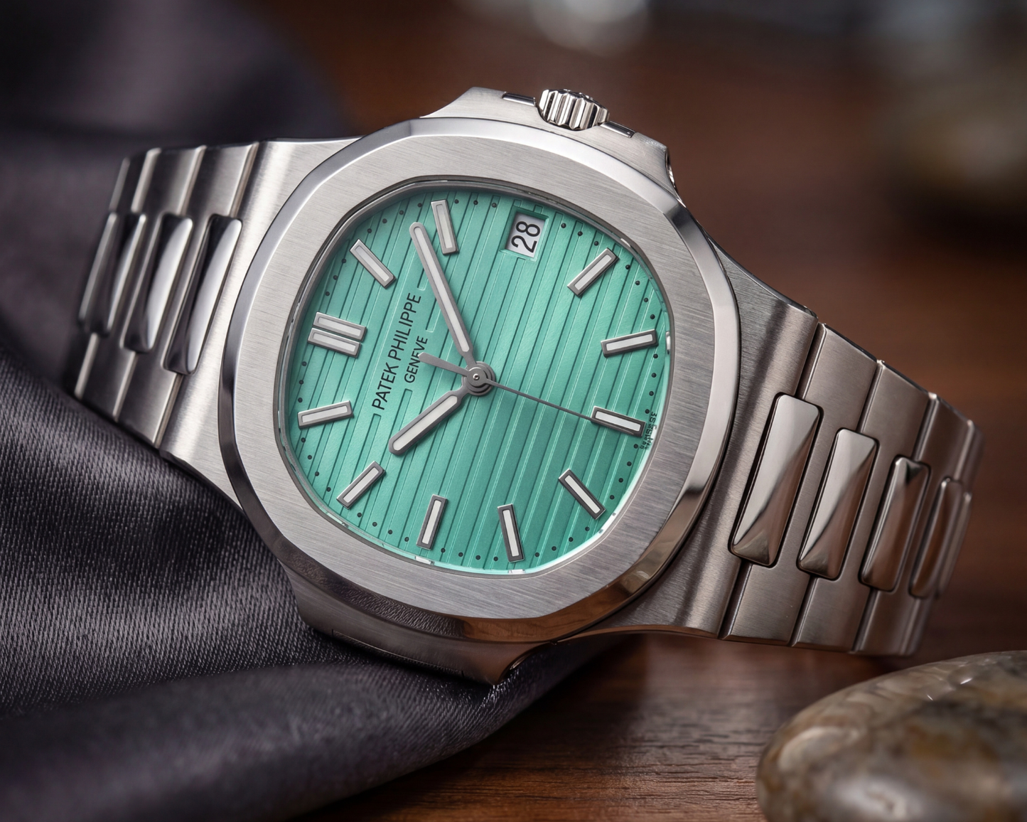 Patek Philippe Nautilus Stainless Steel with Olive Green Dial