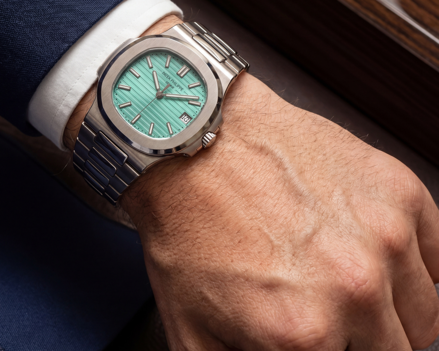 Patek Philippe Nautilus Stainless Steel with Olive Green Dial
