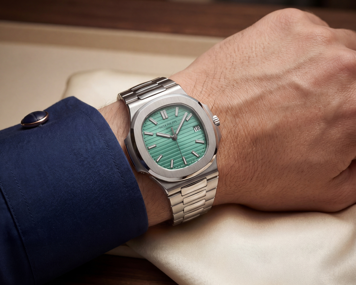 Patek Philippe Nautilus Stainless Steel with Olive Green Dial
