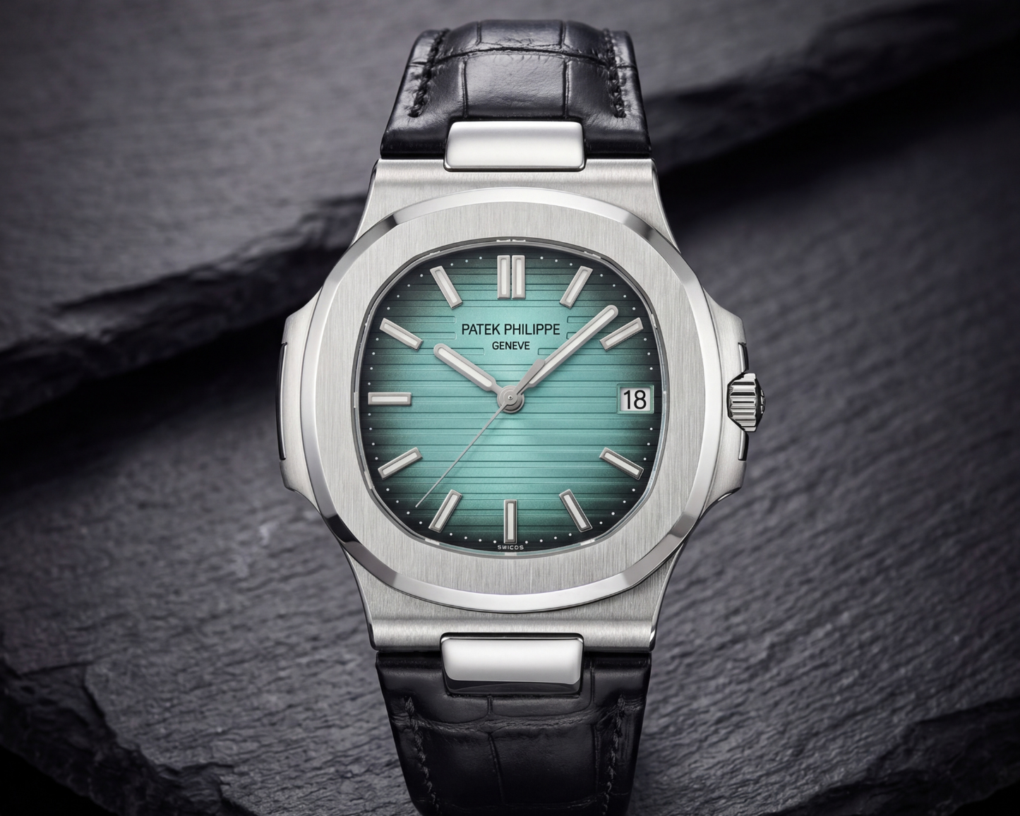 uxury Ice Blue Dial Stainless Steel Executive Watch