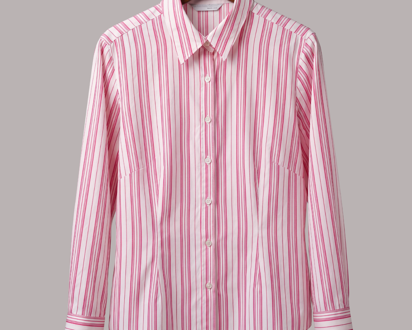 Amaranto Classic Pink & White Striped Tailored Shirt