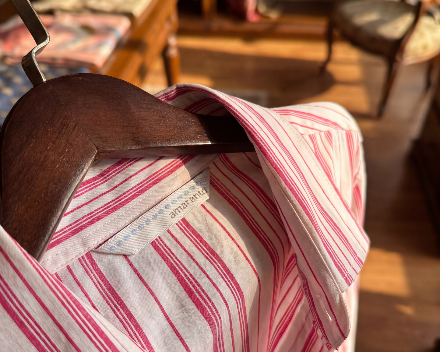 Amaranto Classic Pink & White Striped Tailored Shirt
