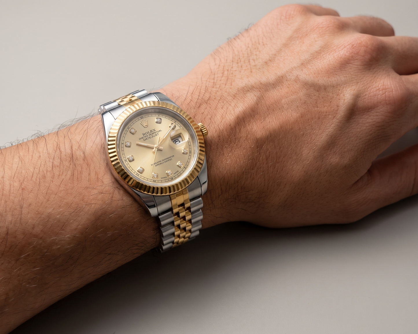 Premium Rolex Two-Tone Datejust Watch – Champagne Diamond Dial with Jubilee Bracelet