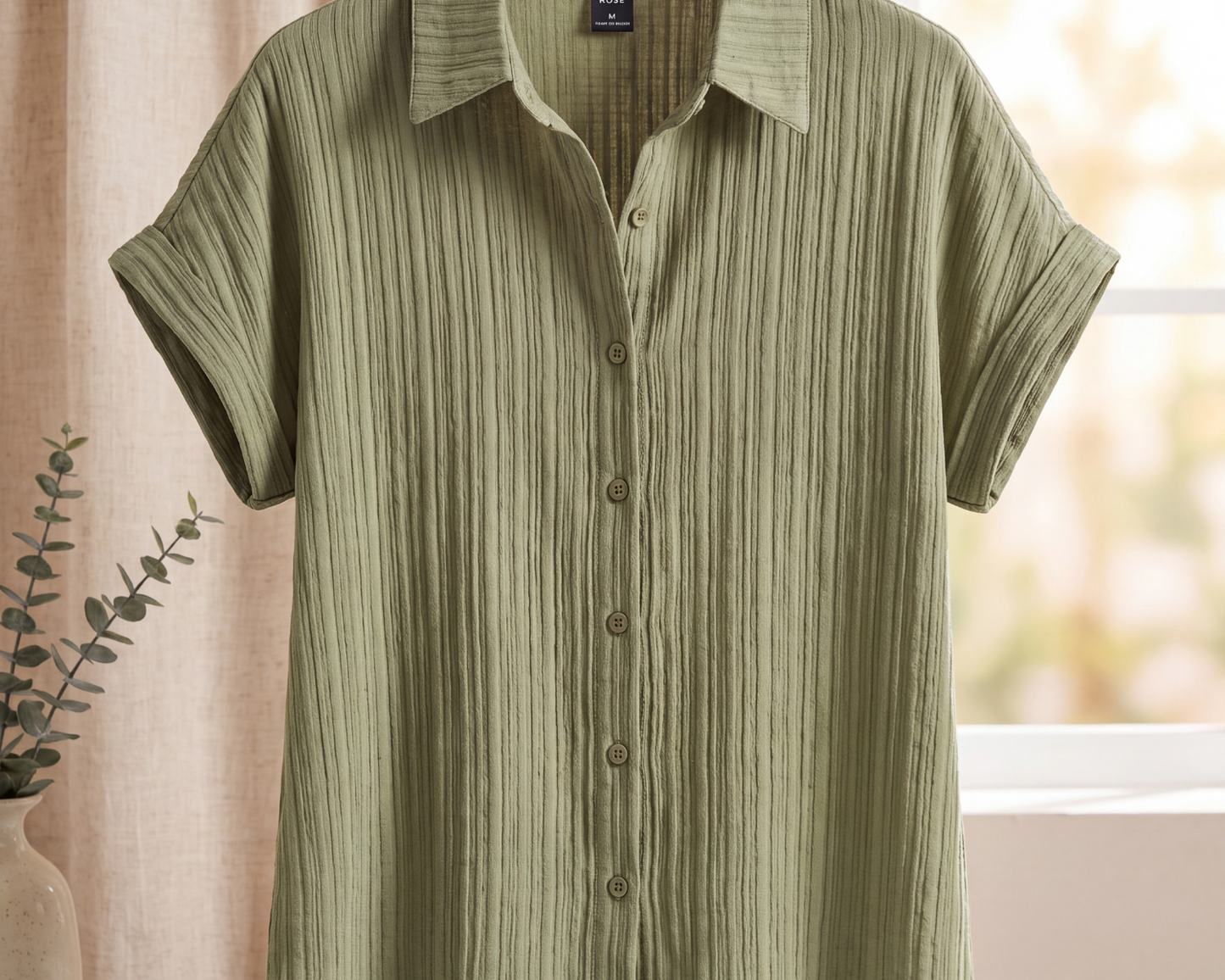 Thrifted Find: Emery Rose Textured Sage Green Button-Down