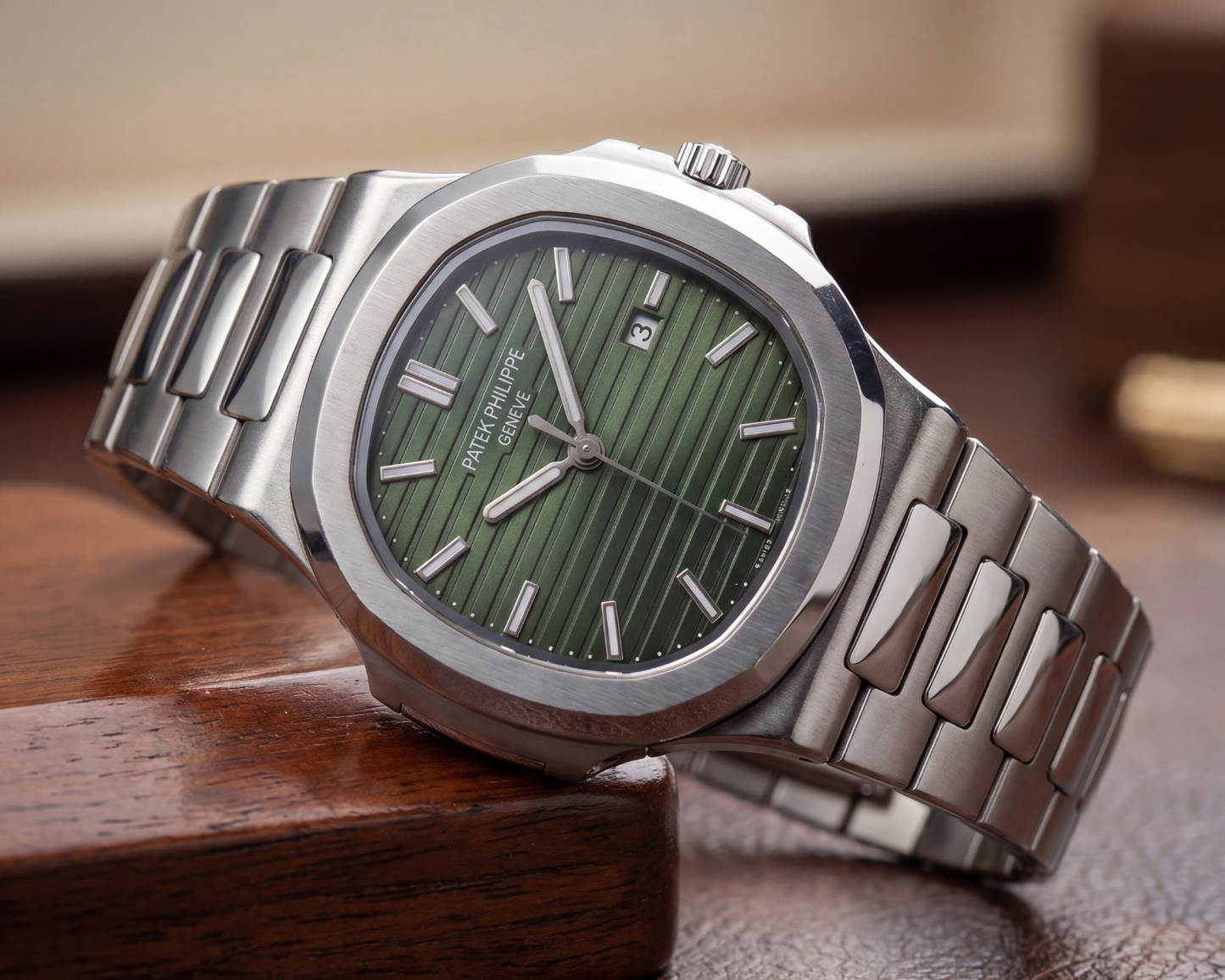 Patek Philippe Nautilus (Green Dial) Stainless Steel Watch