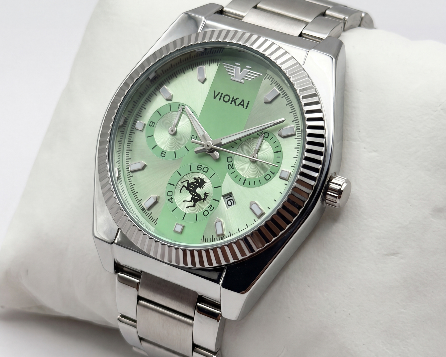 VIOKAI Women's Classic Luxury Watch | Sunburst Green Dial