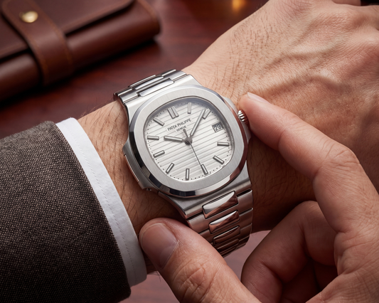 Patek Philippe Nautilus Stainless Steel with WhiteDial