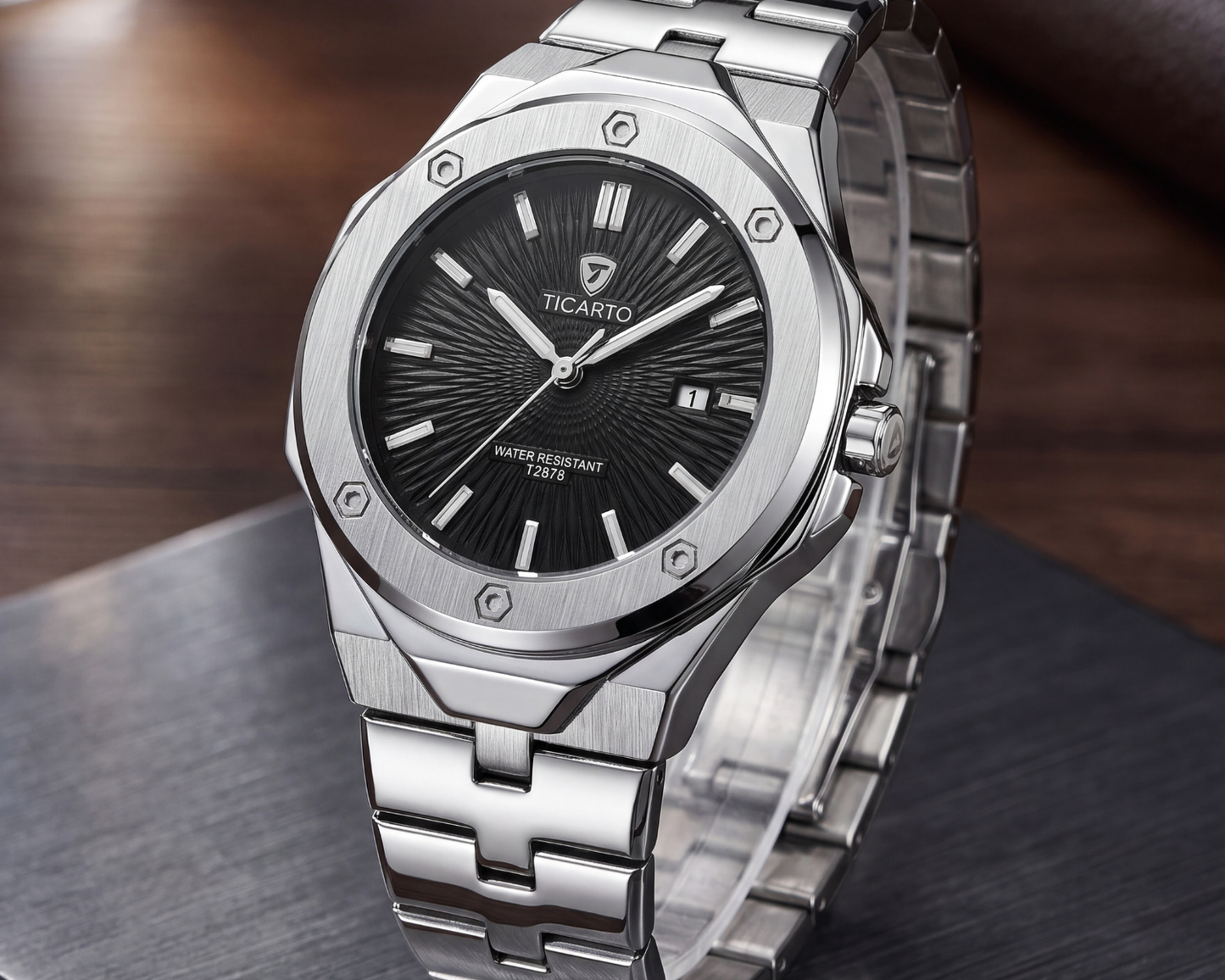 Ticarto T2878 Men's Stainless Steel Luxury Sports Watch