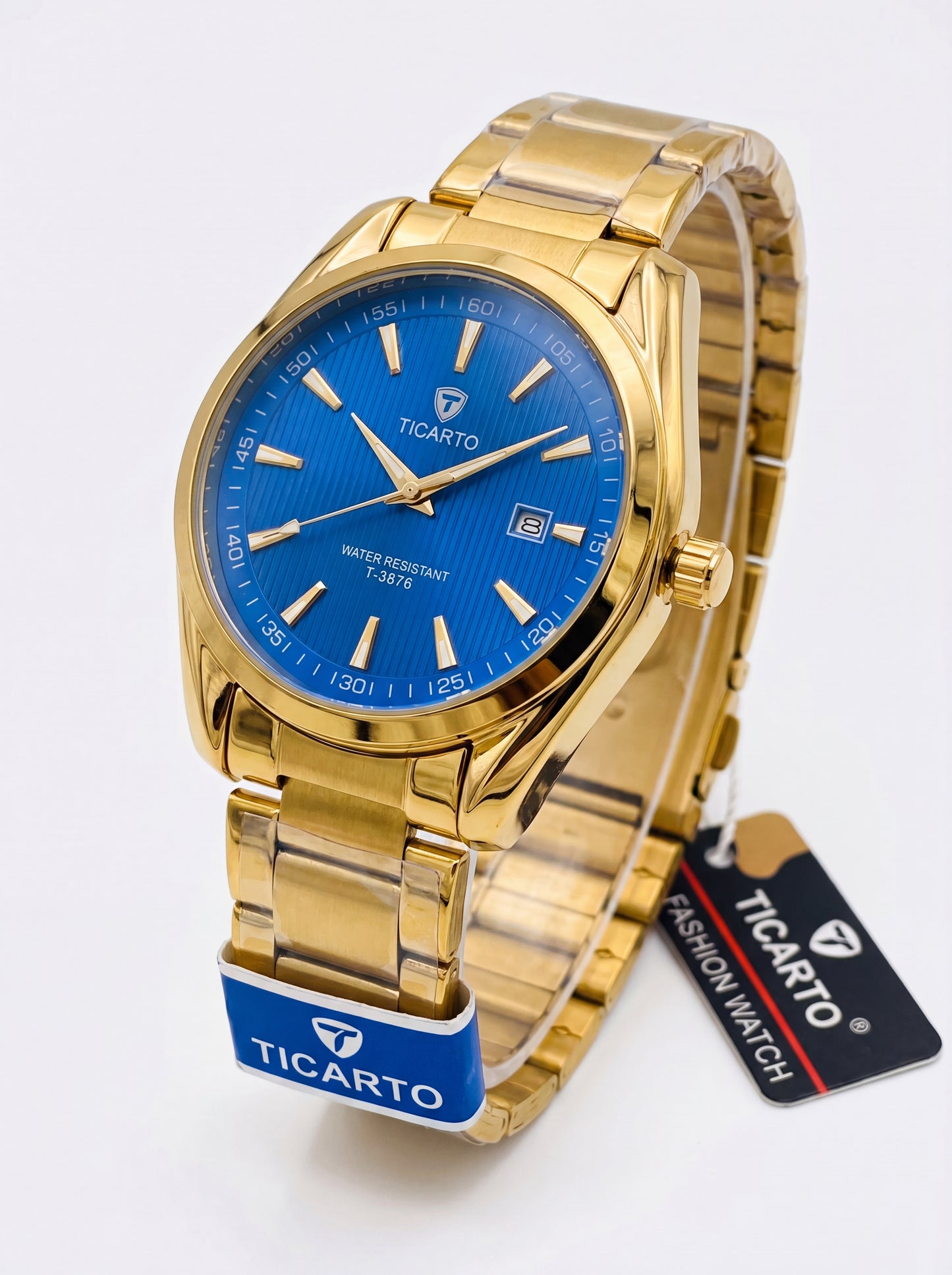 Ticarto T-2876 Royal Blue & Gold Luxury Watch