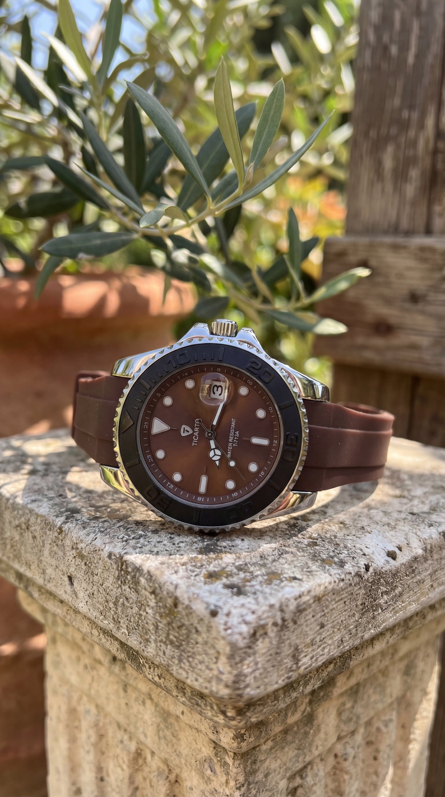 The Luxury Choice: Ticarto T-713A "Espresso" Edition – Luxury Sports Watch